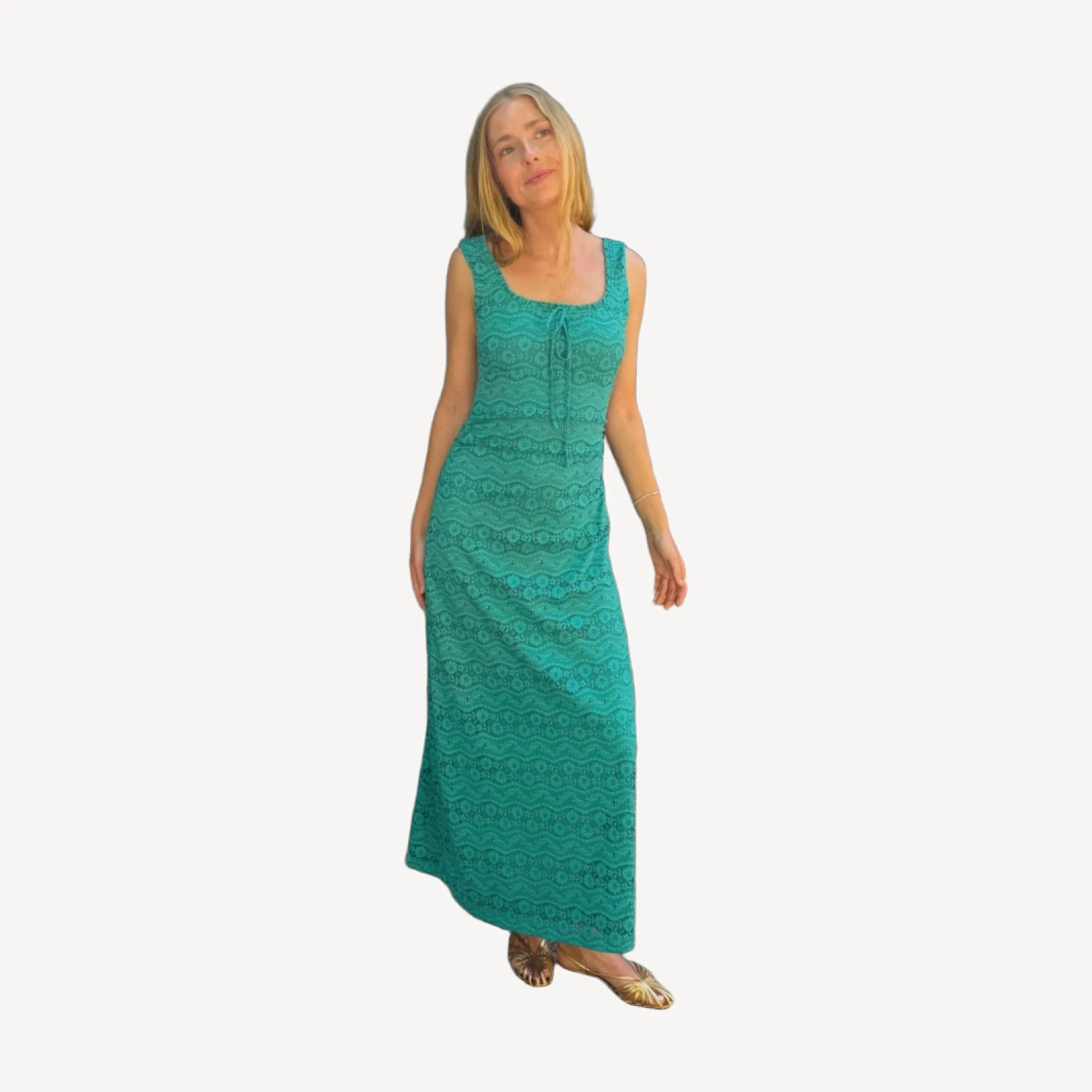 The Coraline Dress - Teal Stretch Lace
