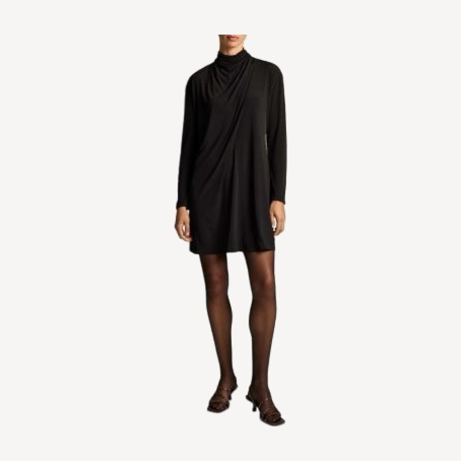 Vince Draped High Neck Mini Dress
