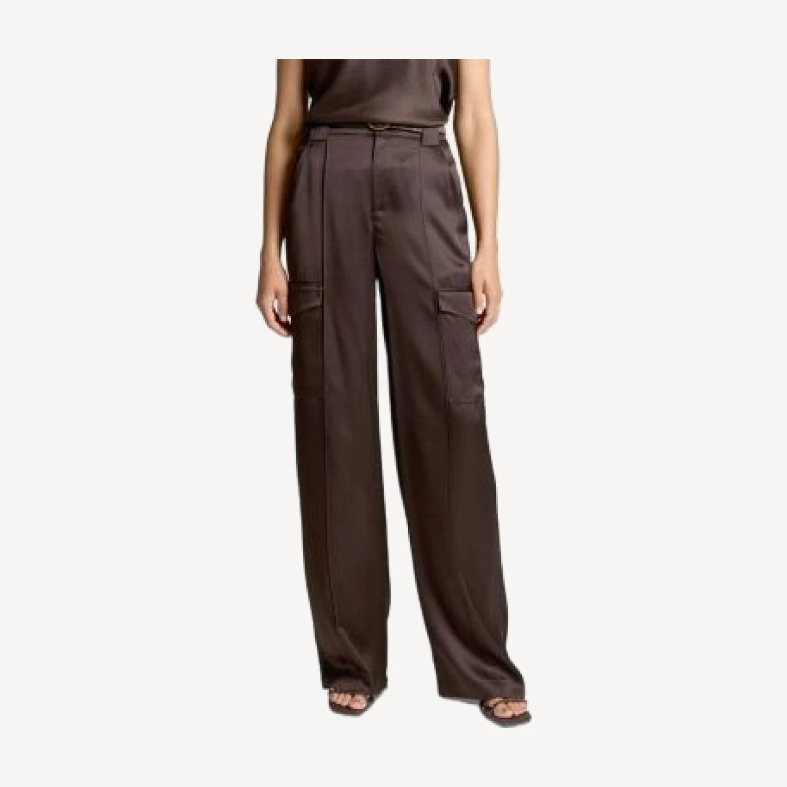 Vince Satin High Waisted Utility Pants