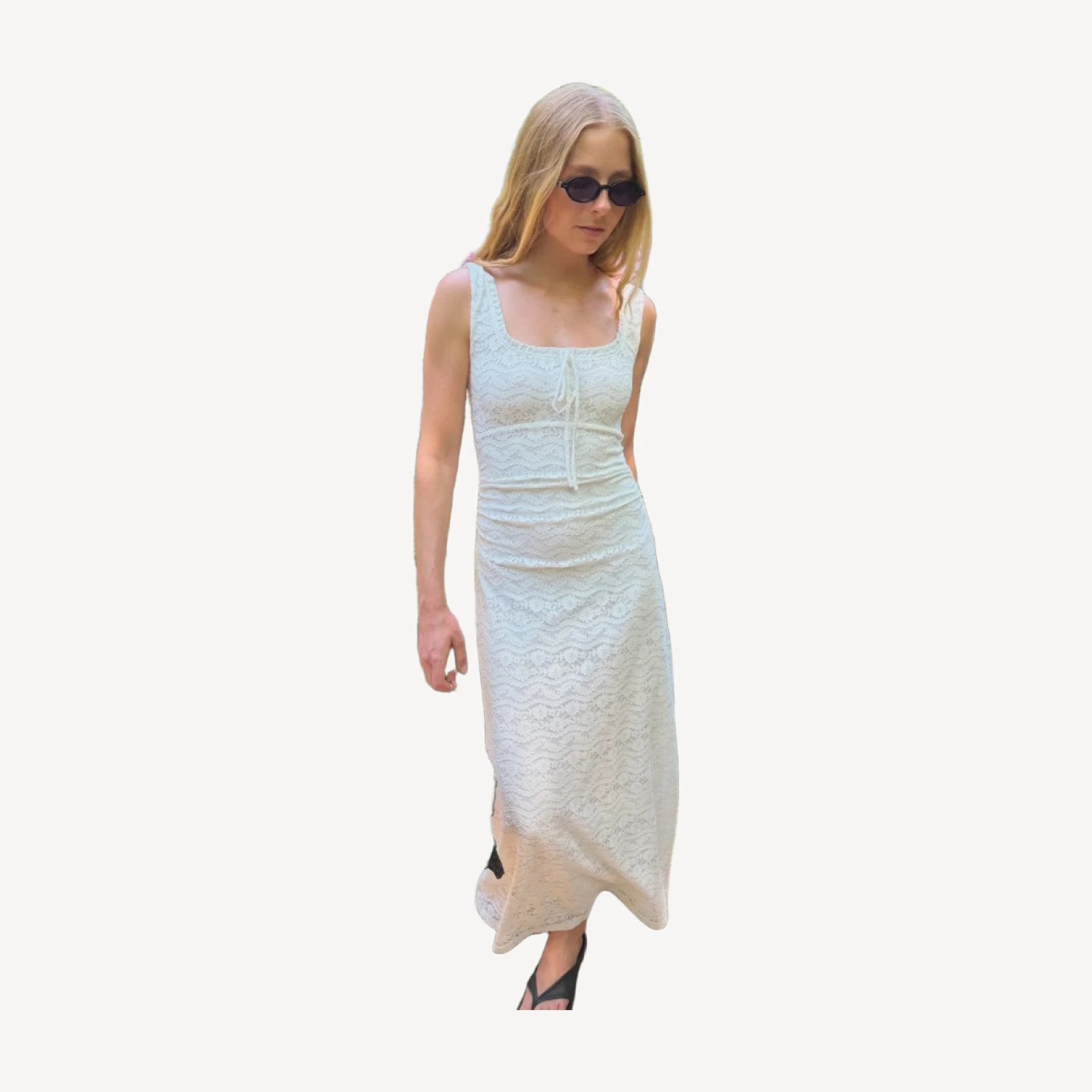 The Coraline Dress - White Stretch Lace