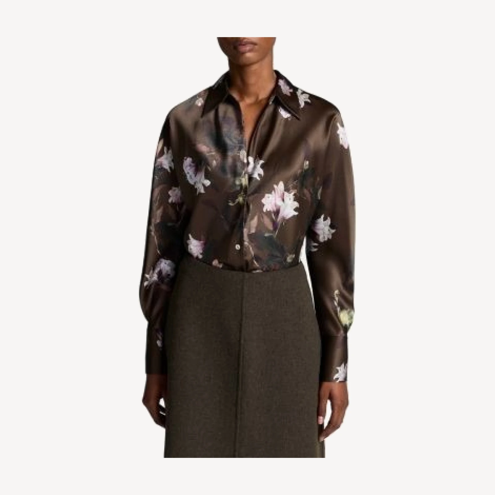 Vince Lily Silk Long Sleeve Blouse