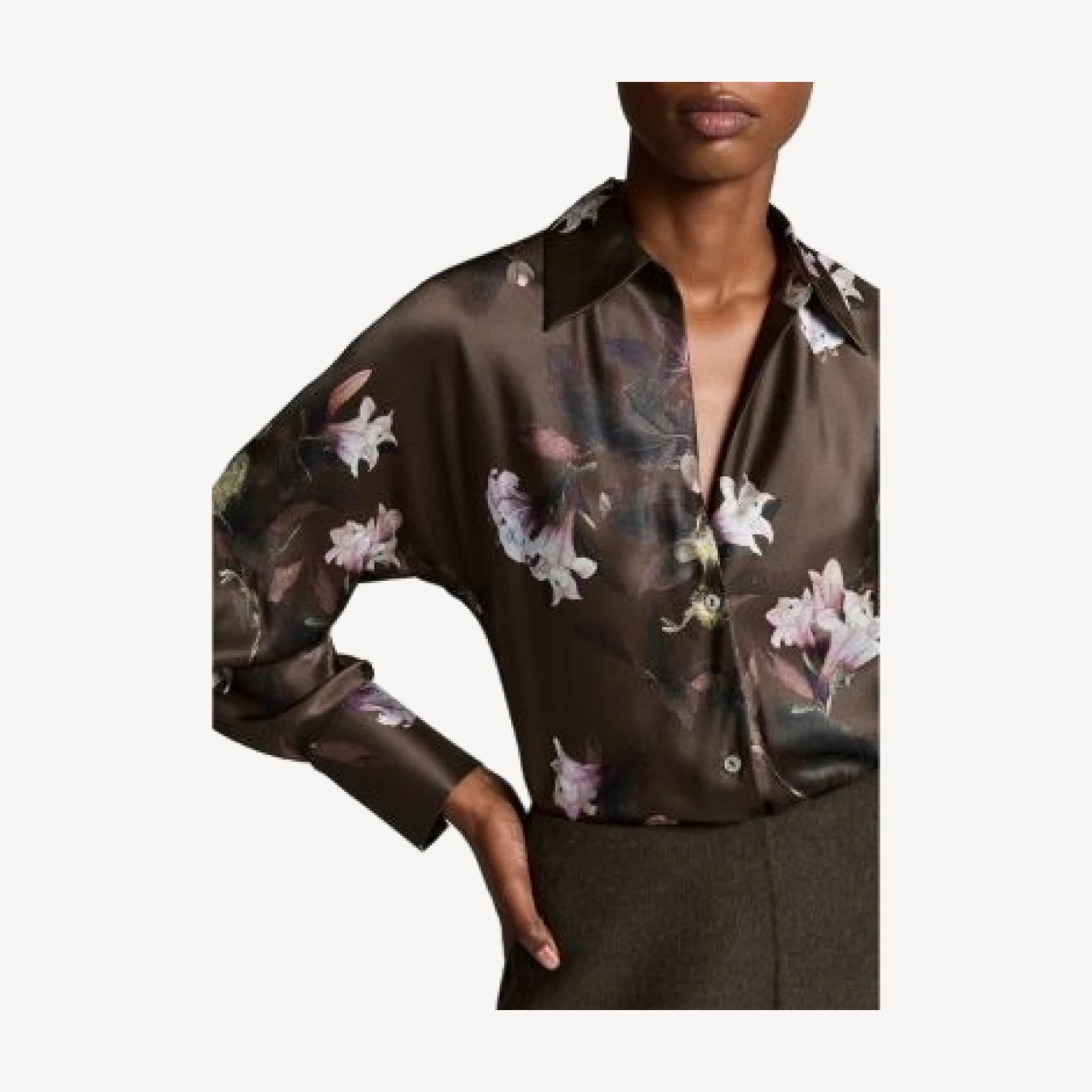 Vince Lily Silk Long Sleeve Blouse
