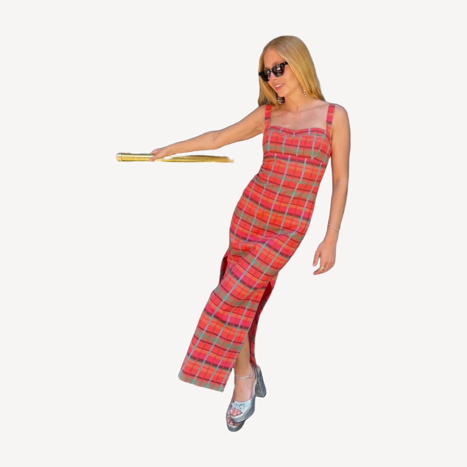The Agnes Dress - Sunset Gingham