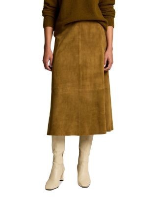 Vince Suede Midi Skirt