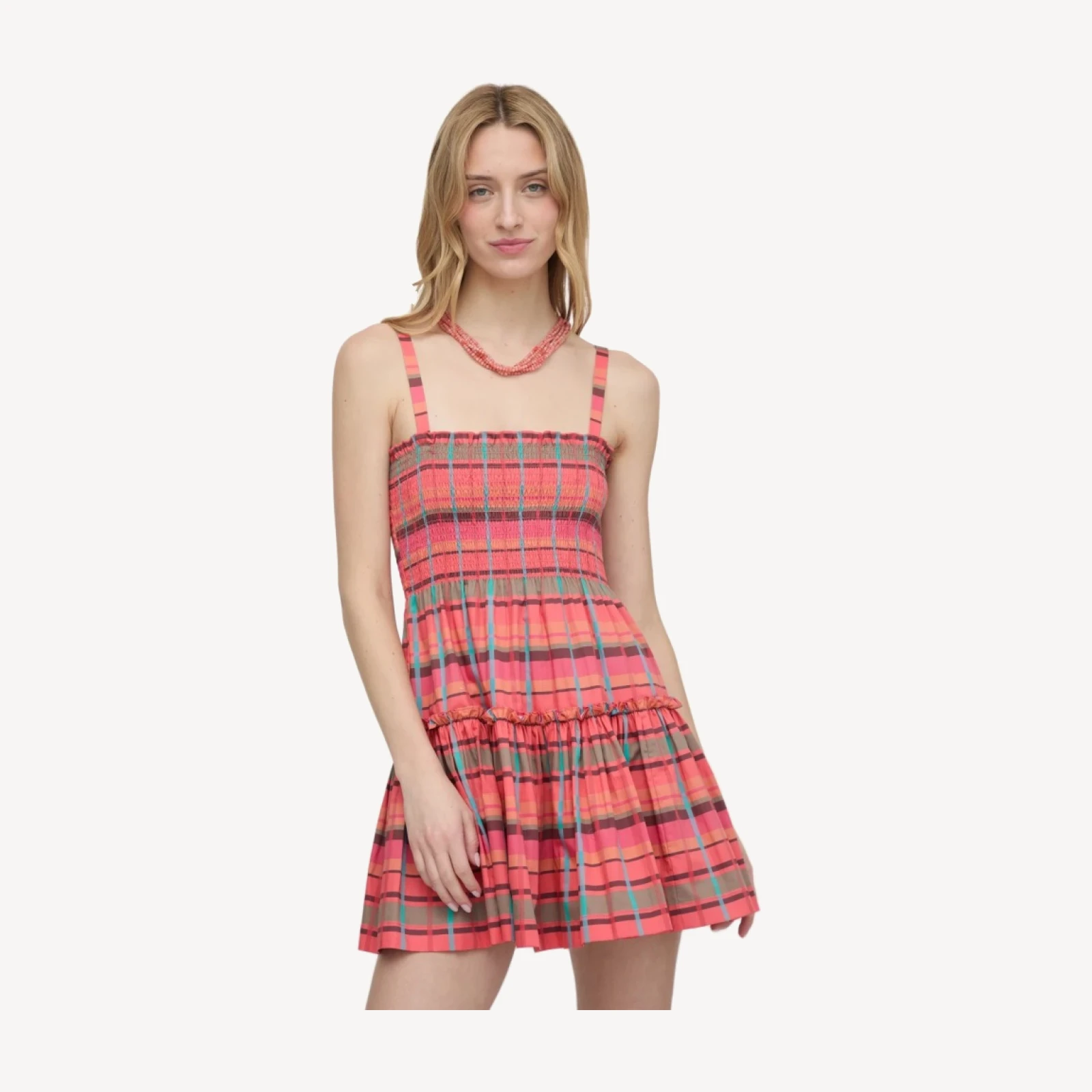 The Seraphina Mini Nap Dress - Sunset Gingham