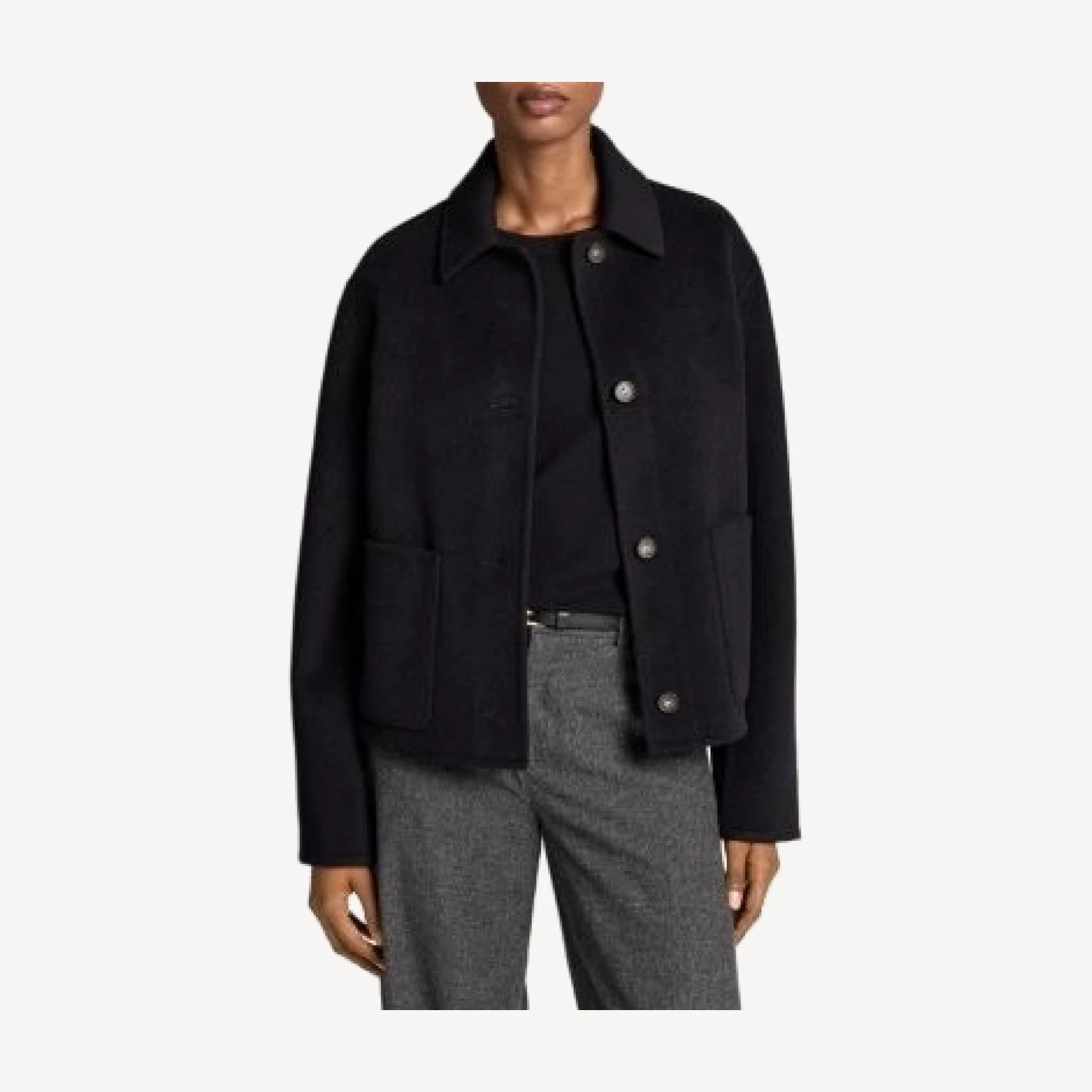 Vince Cash Wool & Cashmere Blend Button Front Jacket