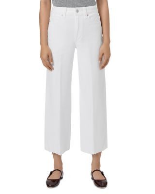 Paige Petites Anessa High Rise Wide Leg Jeans in Crisp White