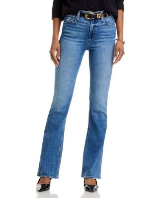 Paige Laurel Canyon High Rise Flare Jeans in Rock Show Distressed