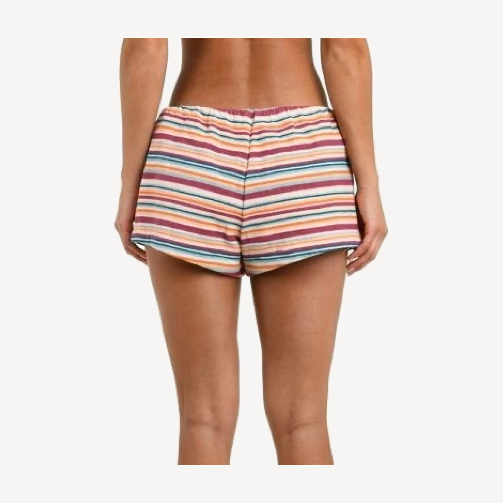 L'Agence Amiya Watercolor Stripe Swim Cover-Up Shorts