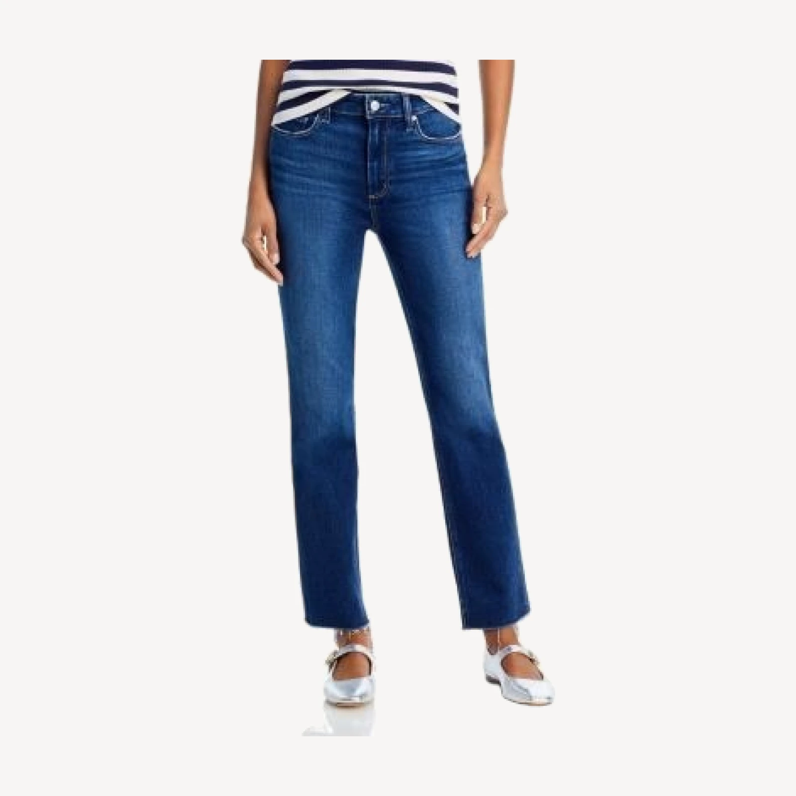 Paige Cindy High Rise Ankle Straight Jeans in Foreign Film