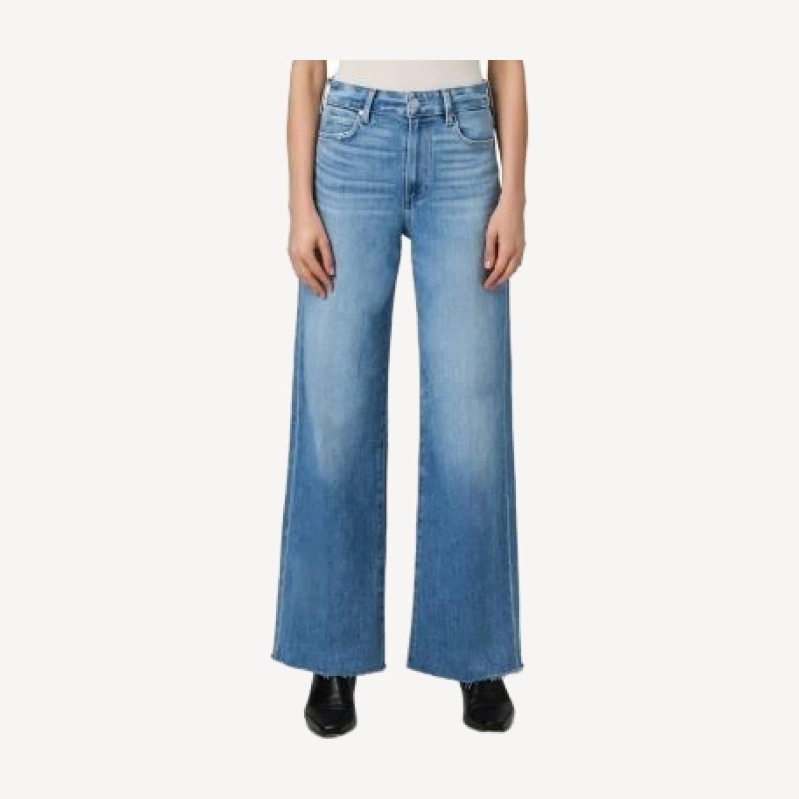 Paige Anessa High Rise Wide Leg Jeans in Mesmerize