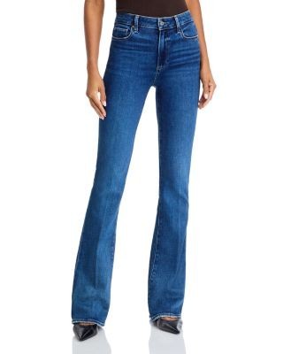 Paige Laurel Canyon High Rise Flare Jeans in Acapella