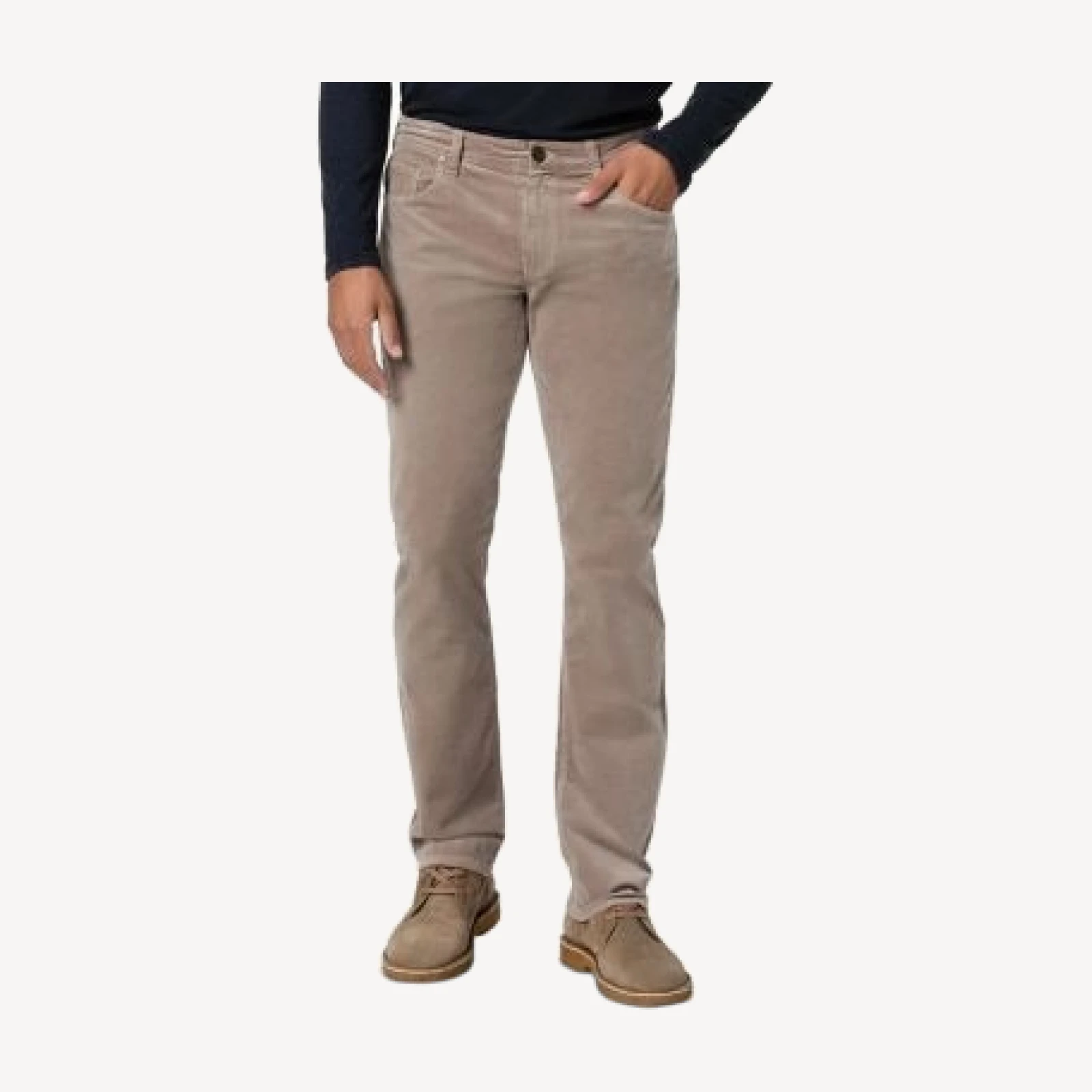 Paige Federal Slim Straight Jeans in Silver Pearl