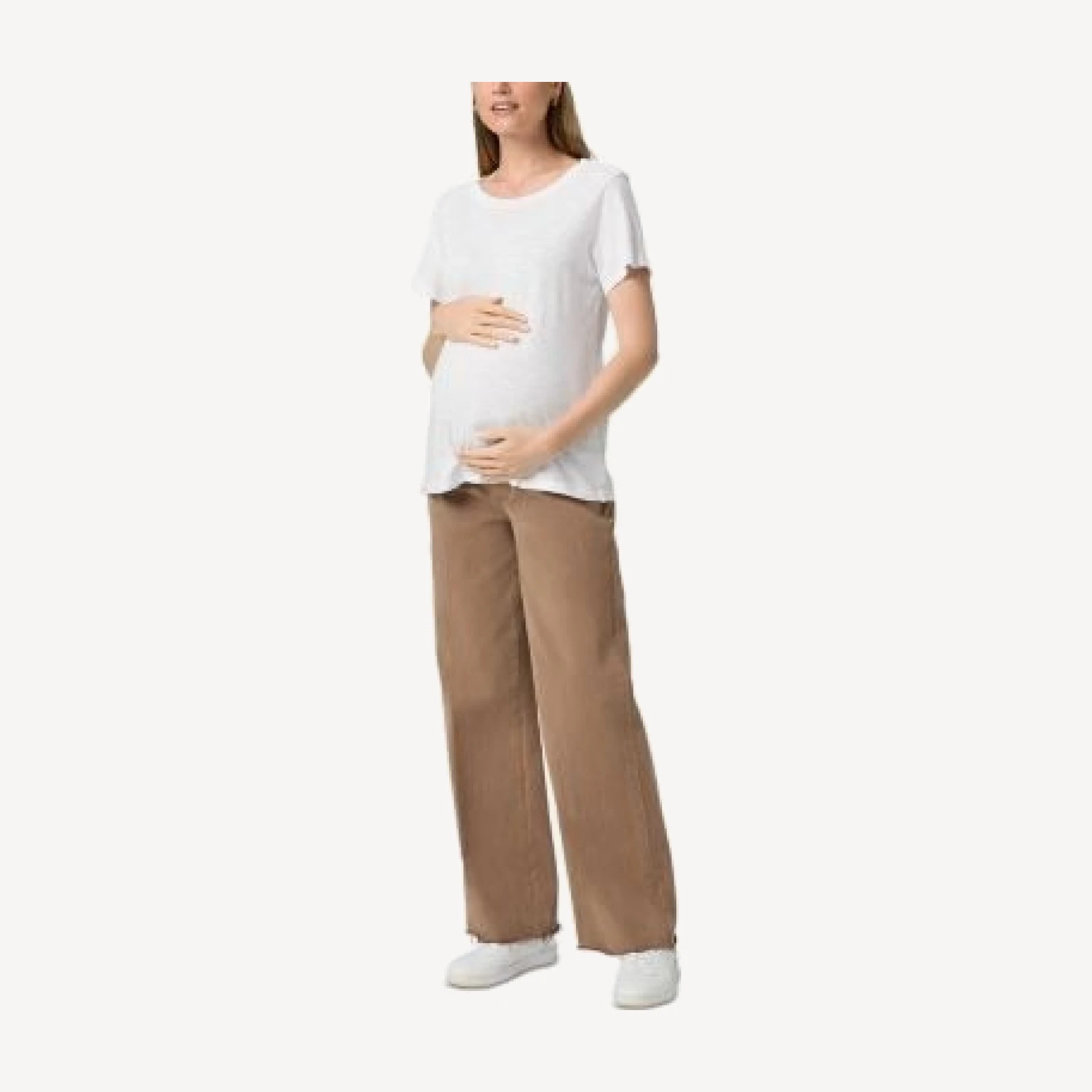 Paige Anessa High Rise Wide Leg Maternity Jeans in Vintage Canewood