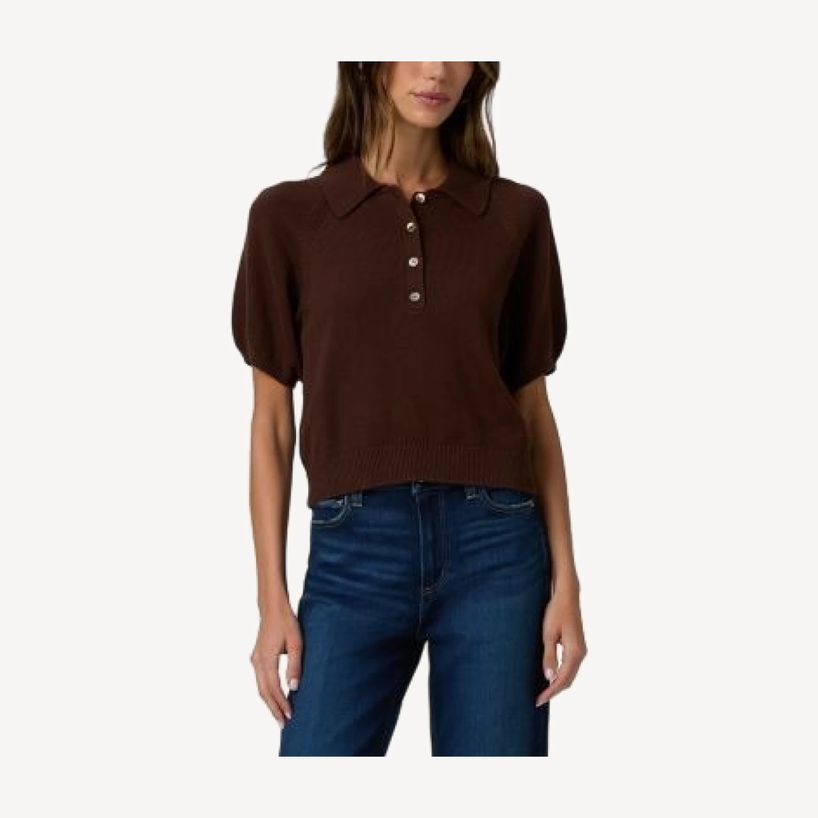 Paige Birch Polo Sweater