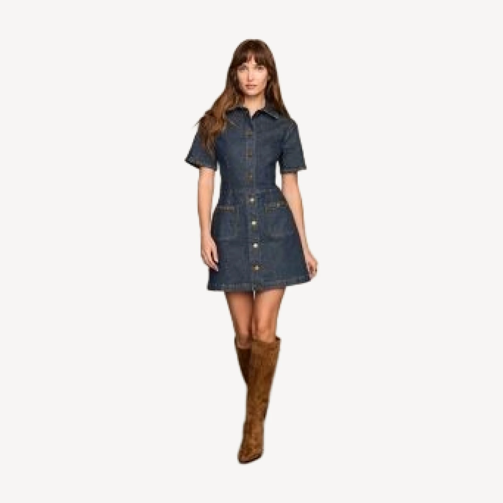 Paige Clementine Denim Mini Dress