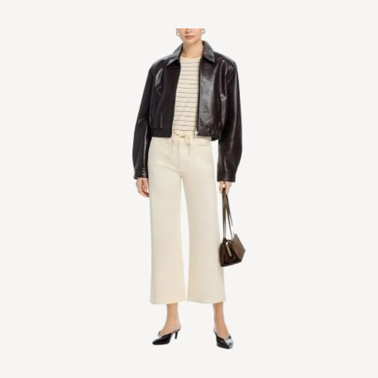 Paige Ari Petite High Rise Ankle Jeans in Quartz Sand
