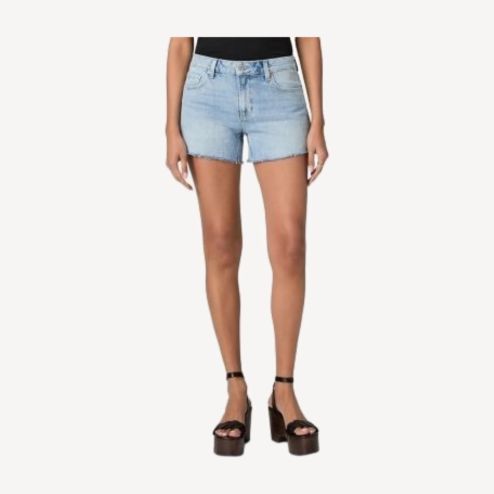 Paige Dylan Raw Hem Denim Shorts