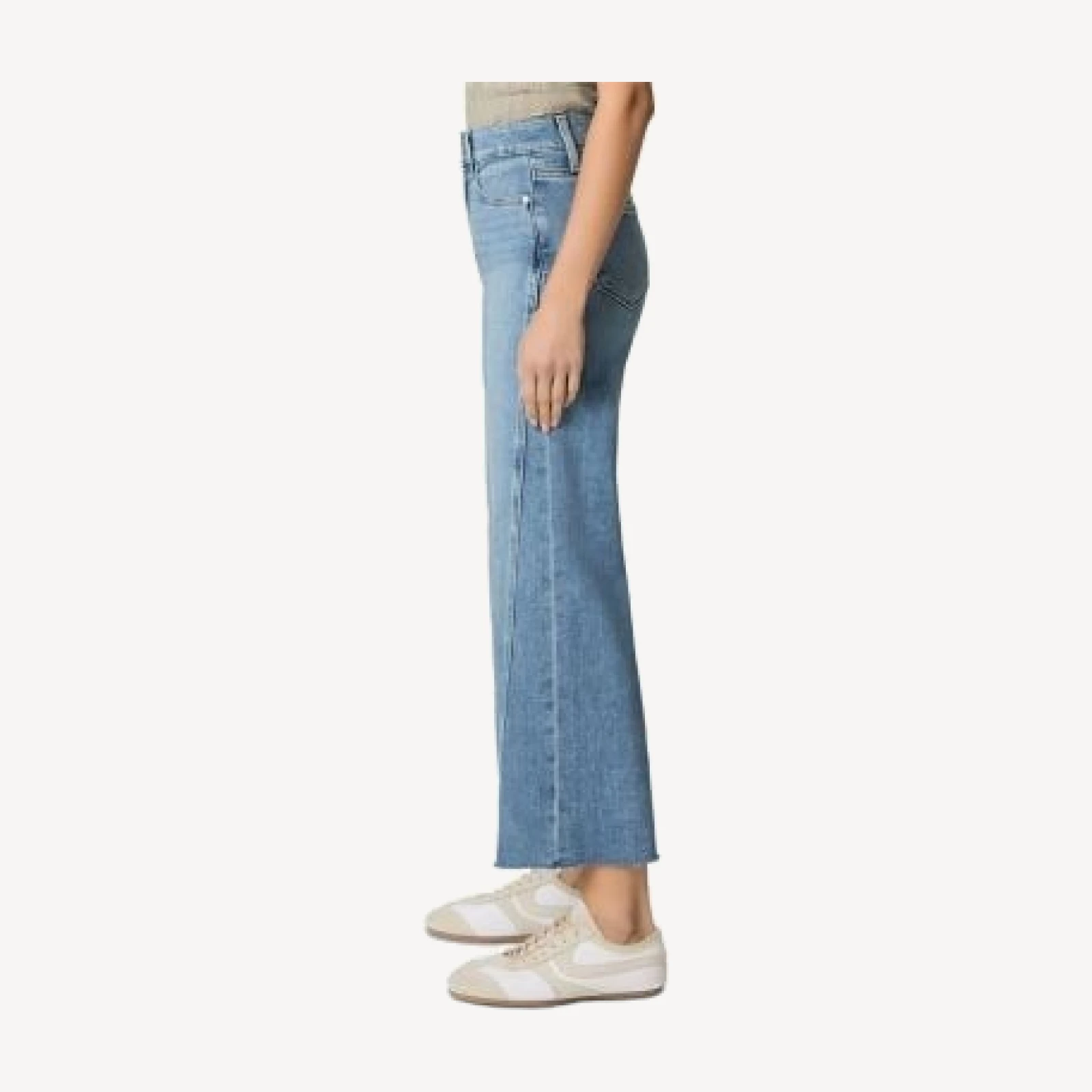 Paige Anessa High Rise Raw Twisted Outseam Barrel Jeans in Enchante