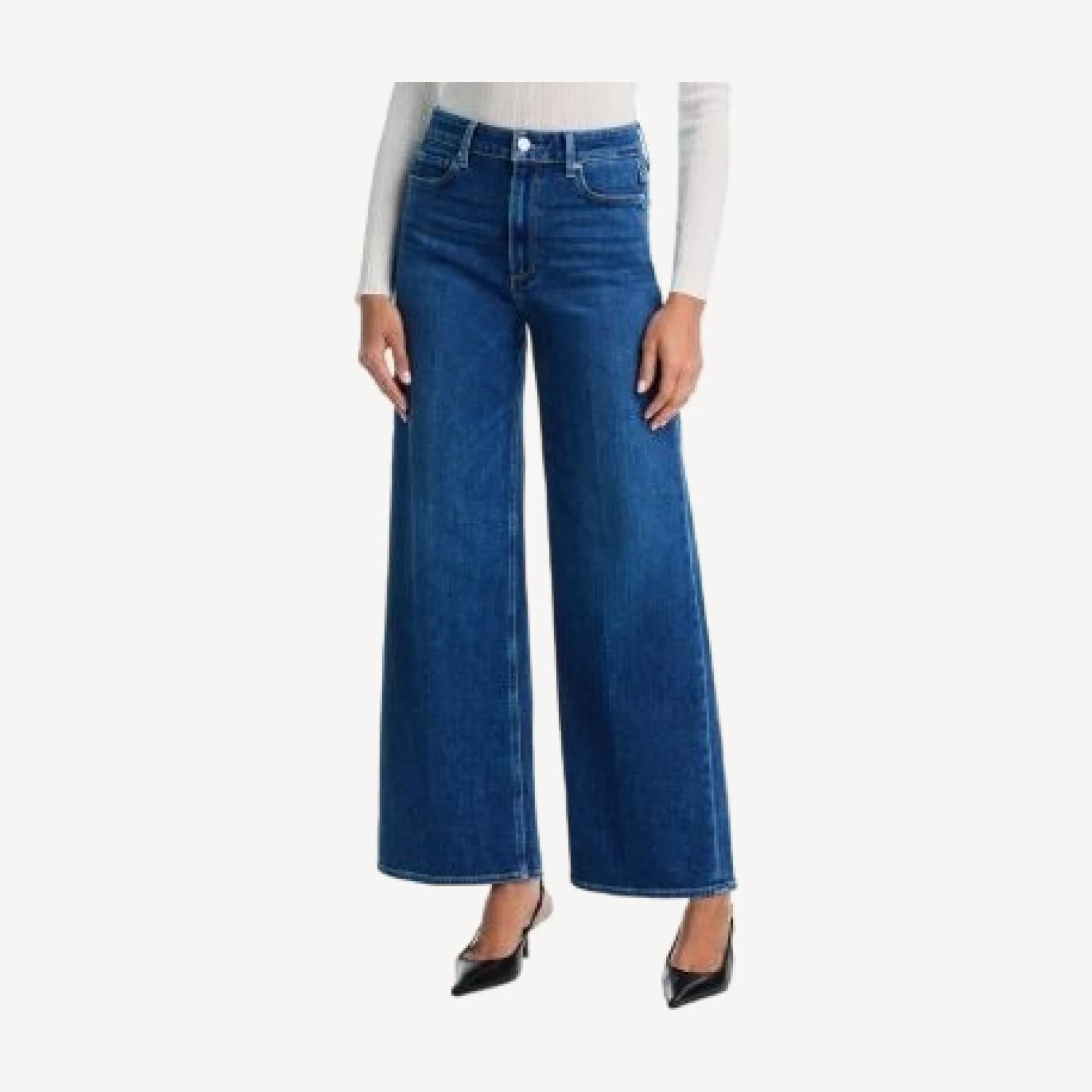 Paige Aneesa High Rise Wide Jeans in Amalfi Tide