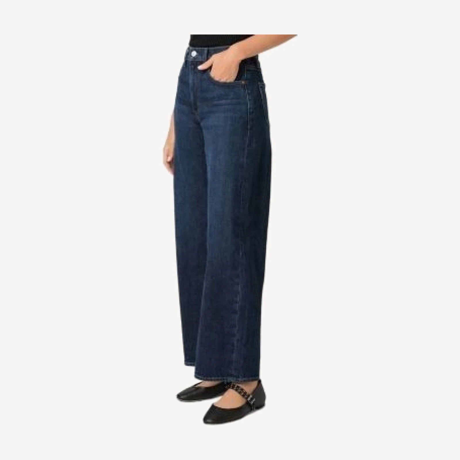 Paige Arellia Skimmer High Rise Barrel Leg Jeans in Visage