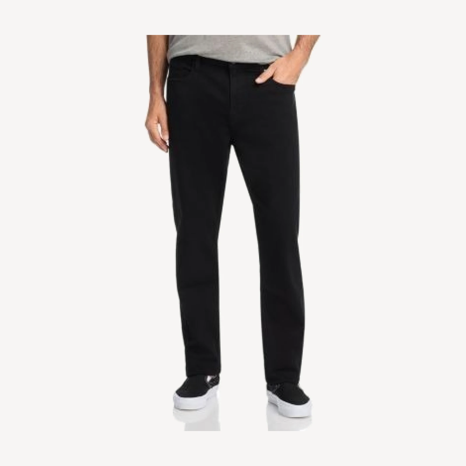 Paige Lennox 32 Slim Fit Jeans in Black Shadow