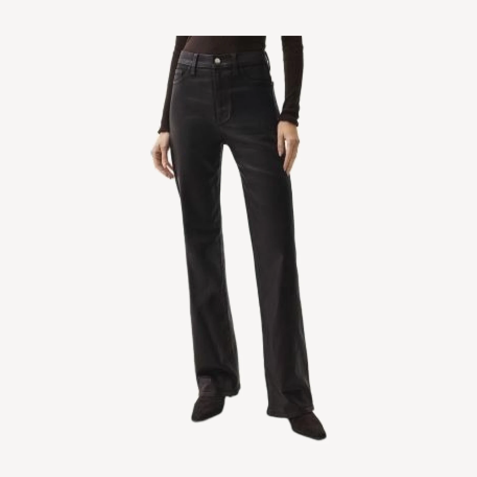 Pistola Evie High Rise Bootcut Jeans in Coated Mocha