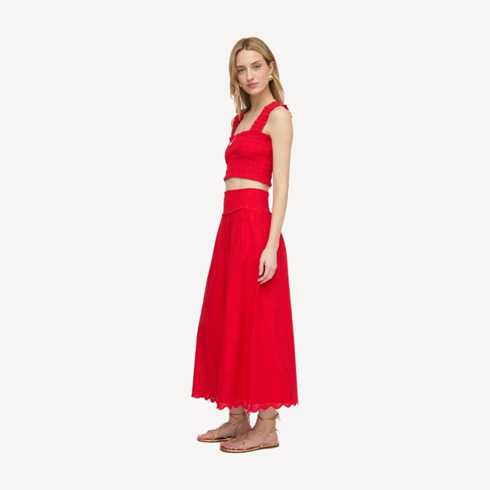 The Delphine Nap Skirt - Cherry Trellis Broderie