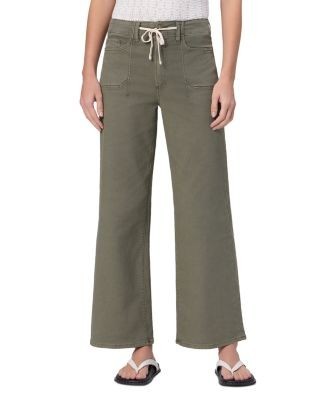 Paige Ari High Rise Wide Leg Jeans in Vintage Ivy Green