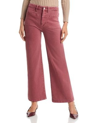 Paige Anessa High Rise Wide Leg Jeans in Vintage Brick Berry