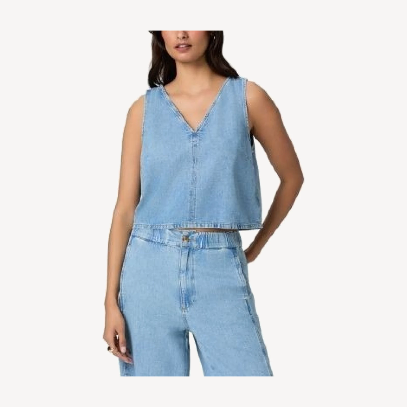 Paige Zola Denim Top