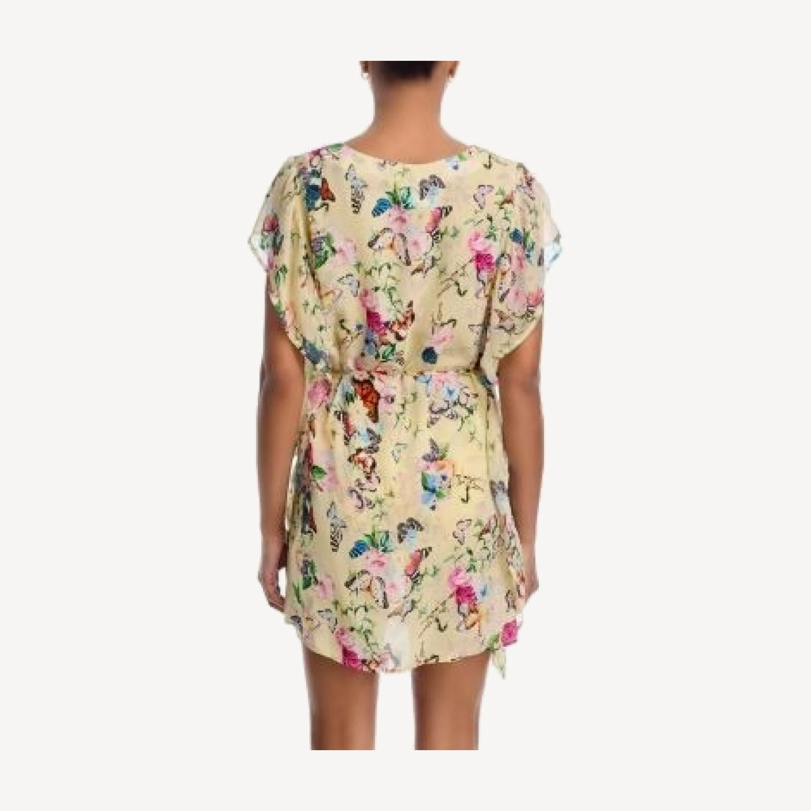 L'Agence Alia Garden Butterflies Tunic Dress Swim Cover-Up
