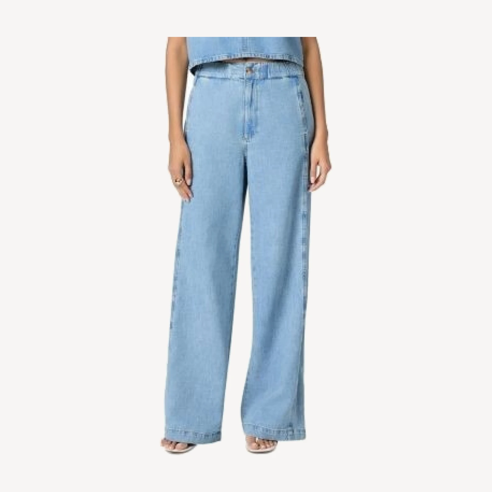 Paige Rumi High Rise Wide Leg Jeans in Revolution