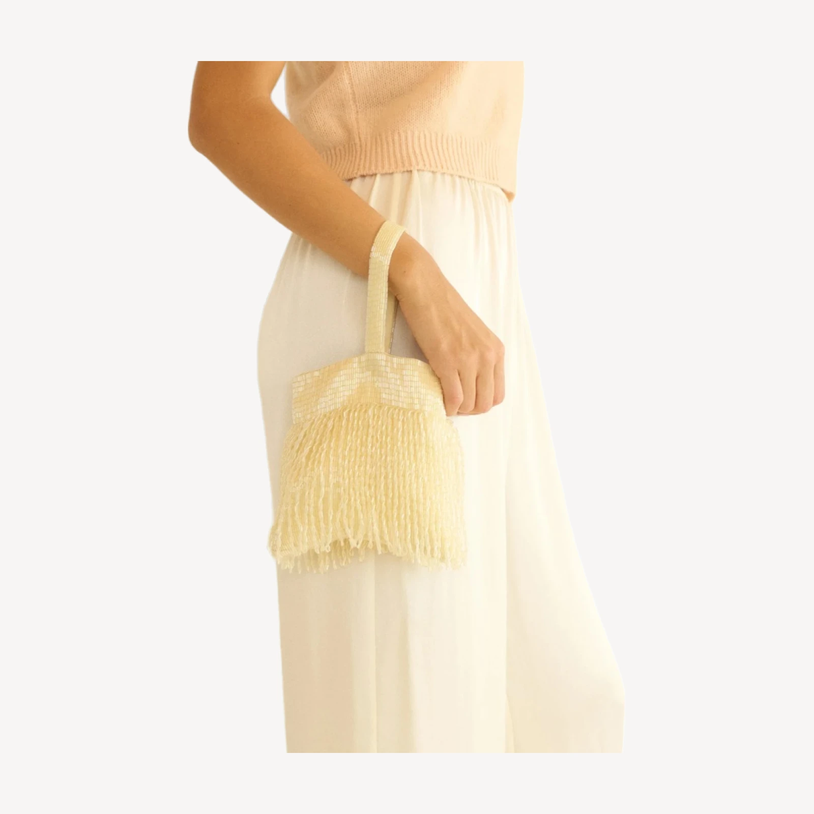 BALFOUR BEADED BAG -- CHAMPAGNE