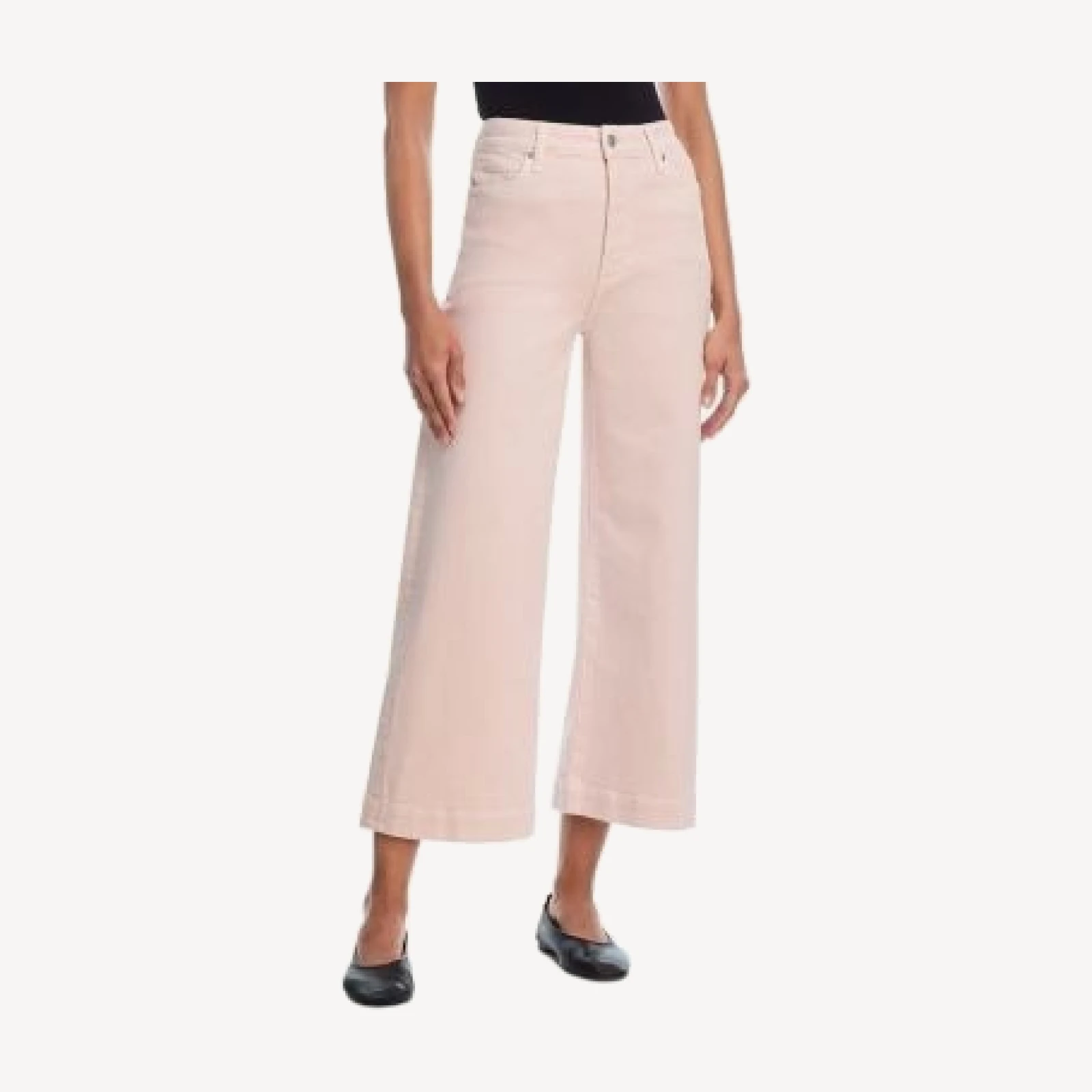 Paige Anessa High Rise Wide Leg Jeans in Vintage Rosa