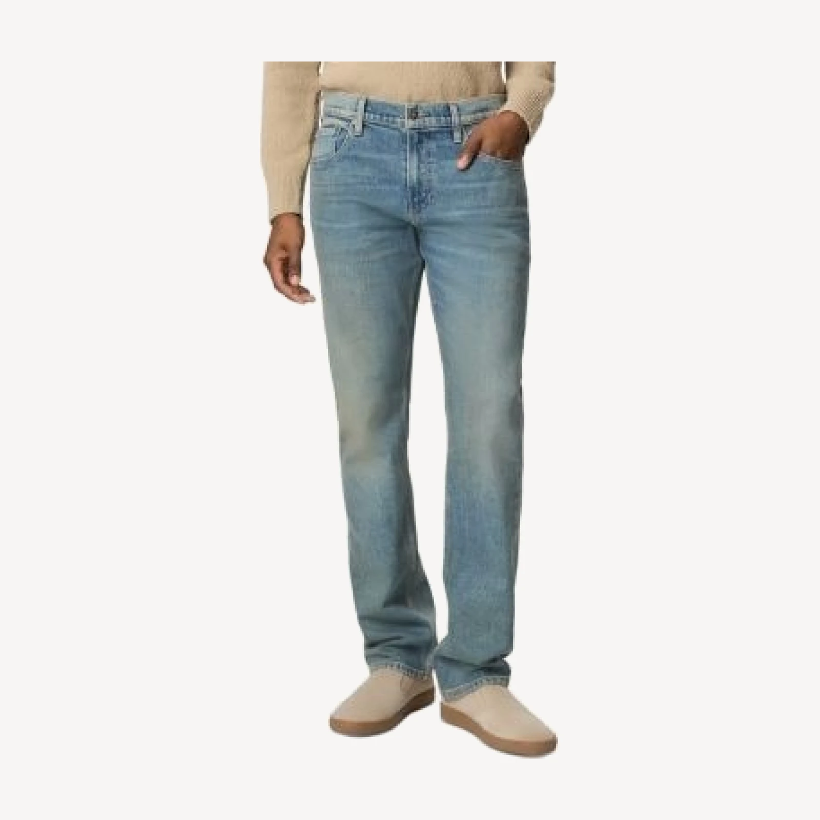 Paige Normandie Straight Fit Stretch Cotton 32 Jeans in Gable, cutout