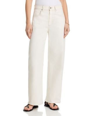 Paige Arellia High Rise Skimmer Jeans in Cream Contrast