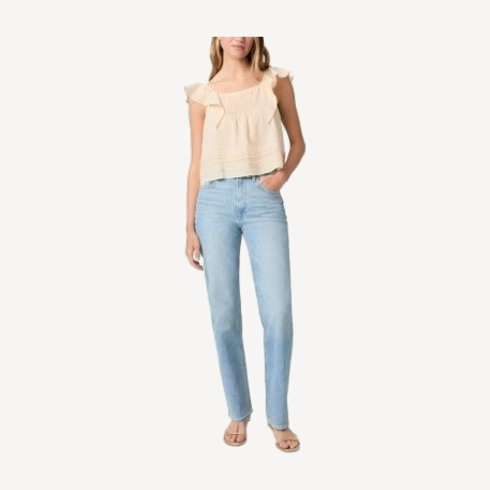 Paige Stevie 31 High Rise Straight Jeans in Audubon