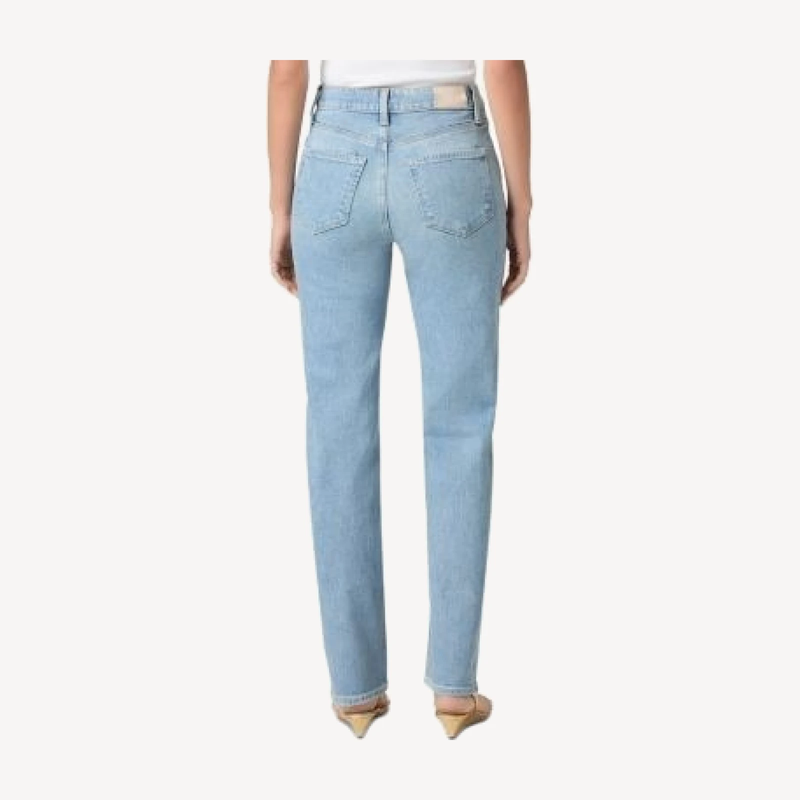 Paige Stevie 31 High Rise Straight Jeans in Audubon
