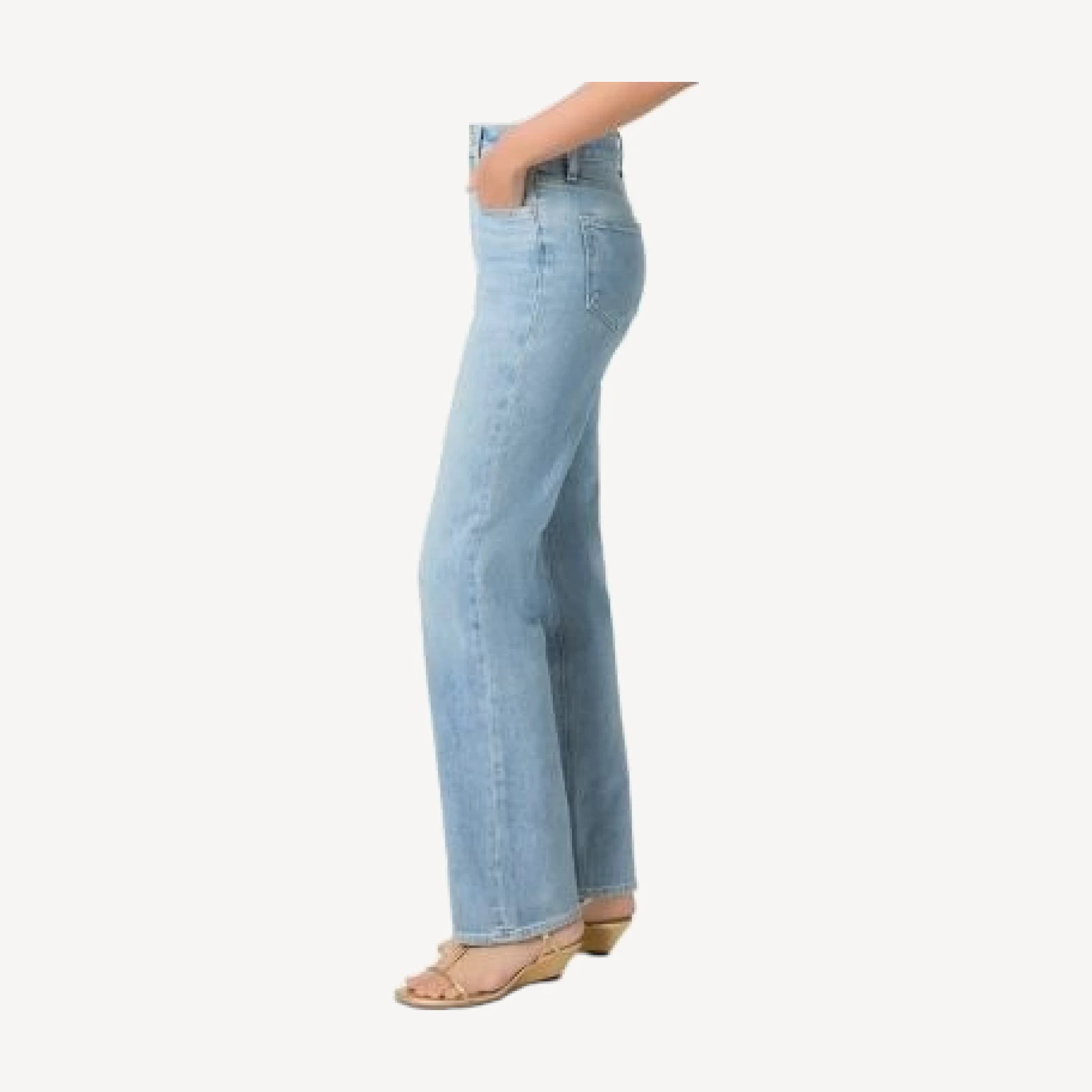 Paige Stevie 31 High Rise Straight Jeans in Audubon