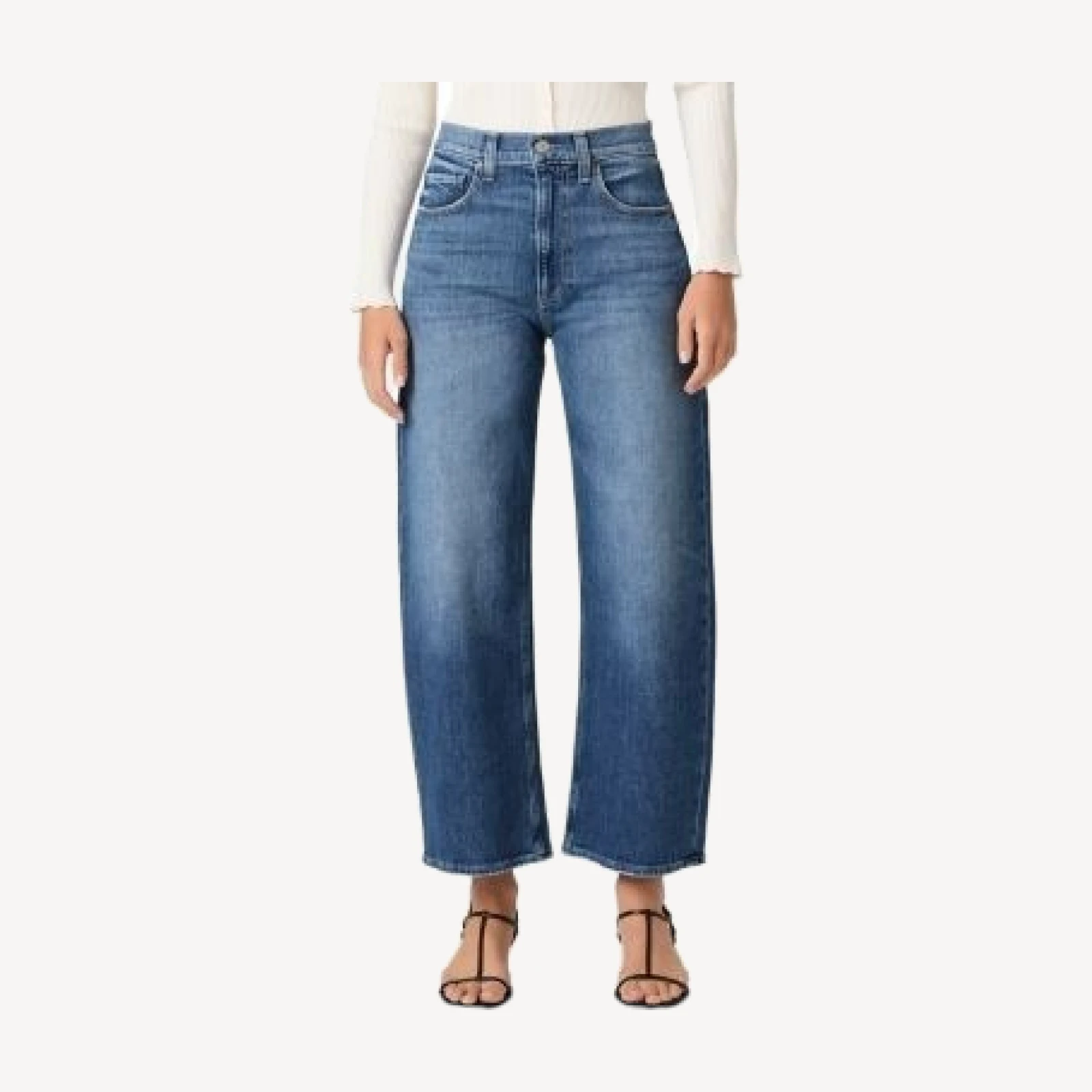 Paige Arellia High Rise Barrel Leg Jeans in Stoneview