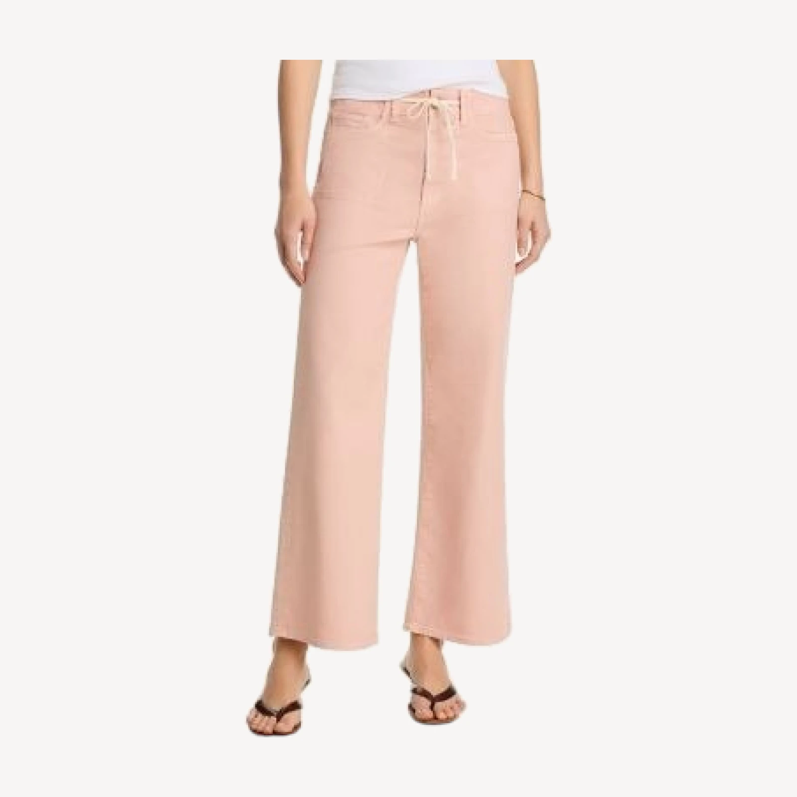 Paige Ari High Rise Wide Leg Weekender Jeans in Vintage Sunset Peach