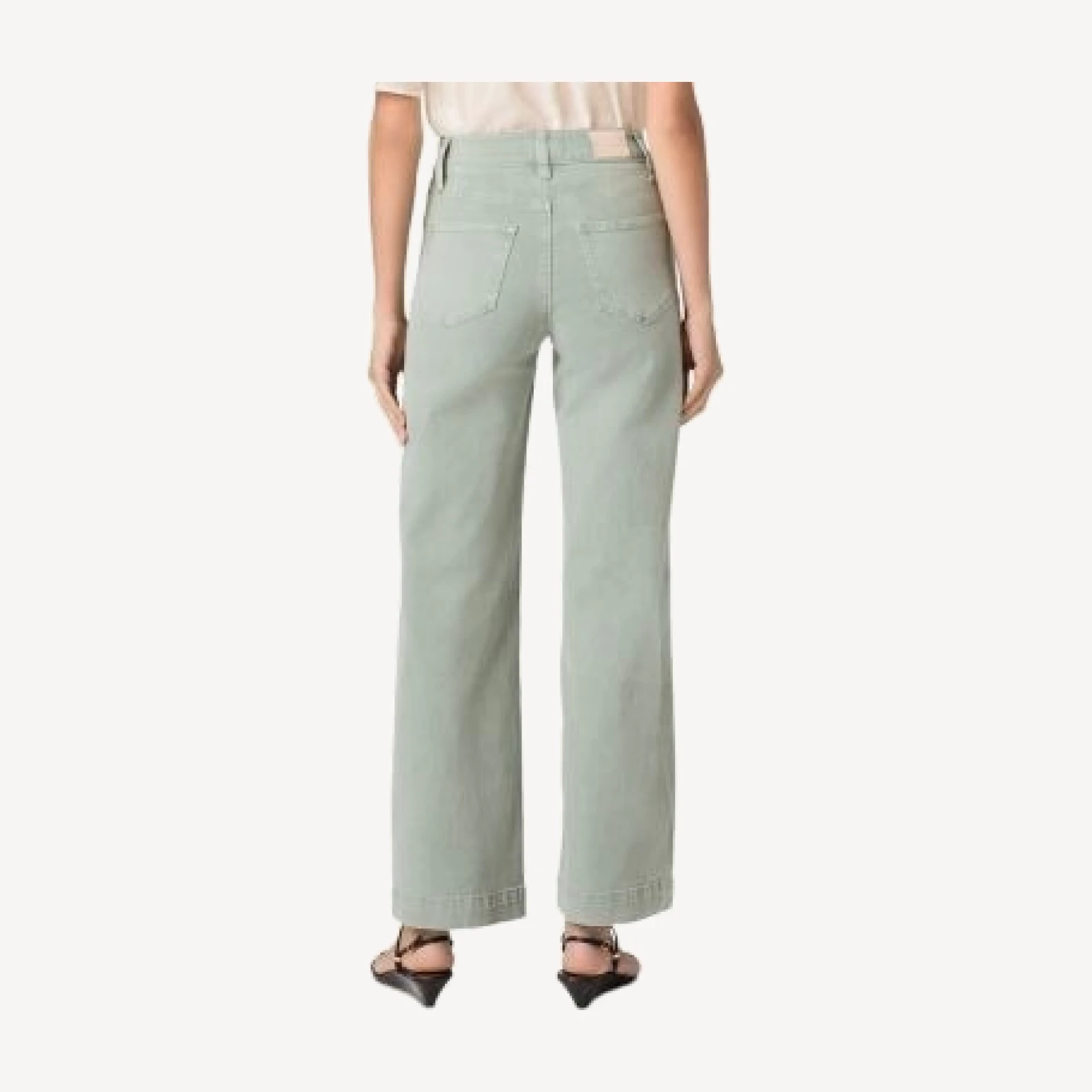 Paige Anessa High Rise Wide Leg Jeans in Vintage Seaglass