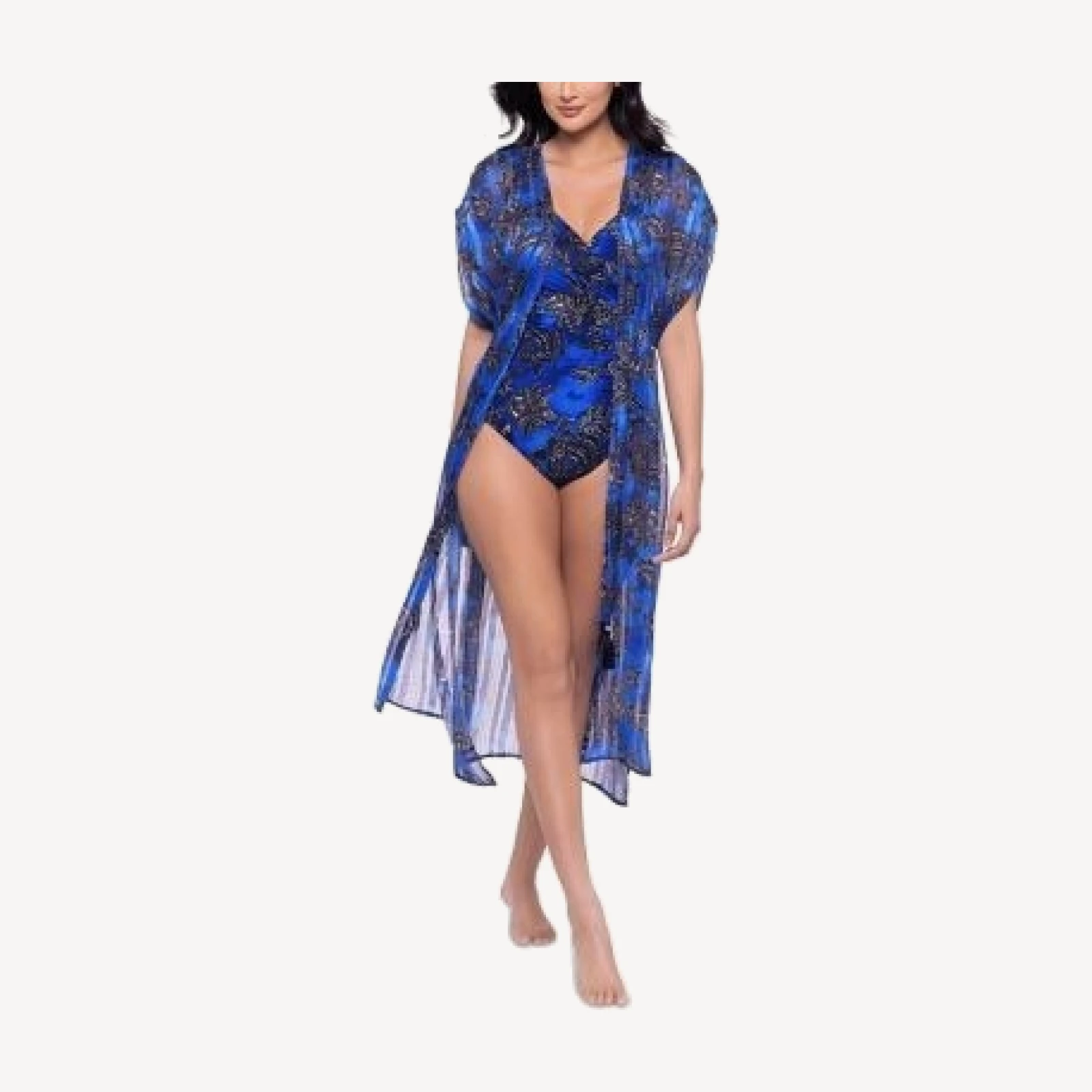Miraclesuit Obsidian Flora Kimono Swim Cover-Up