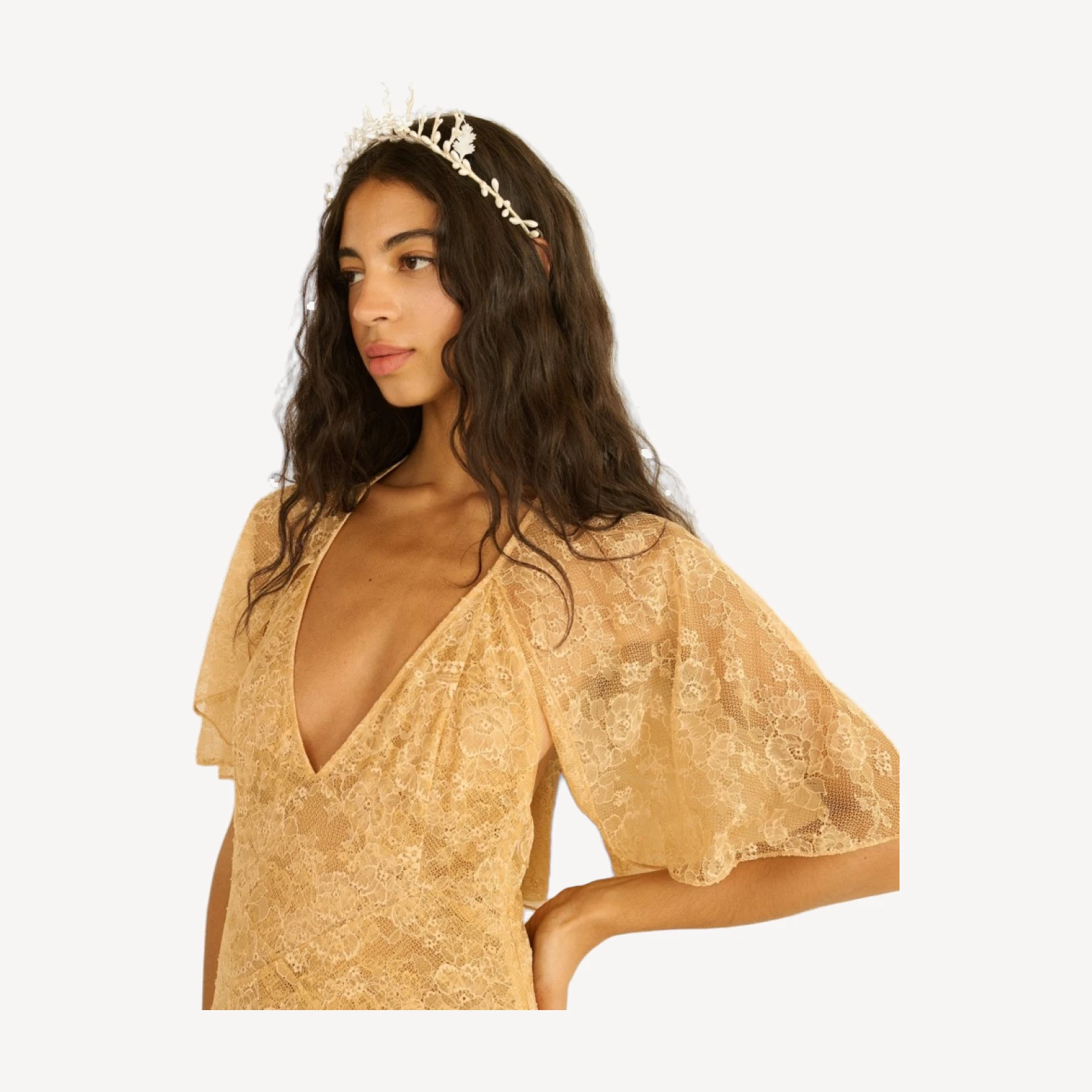 FAYE TIARA -- ANTIQUE PEARL