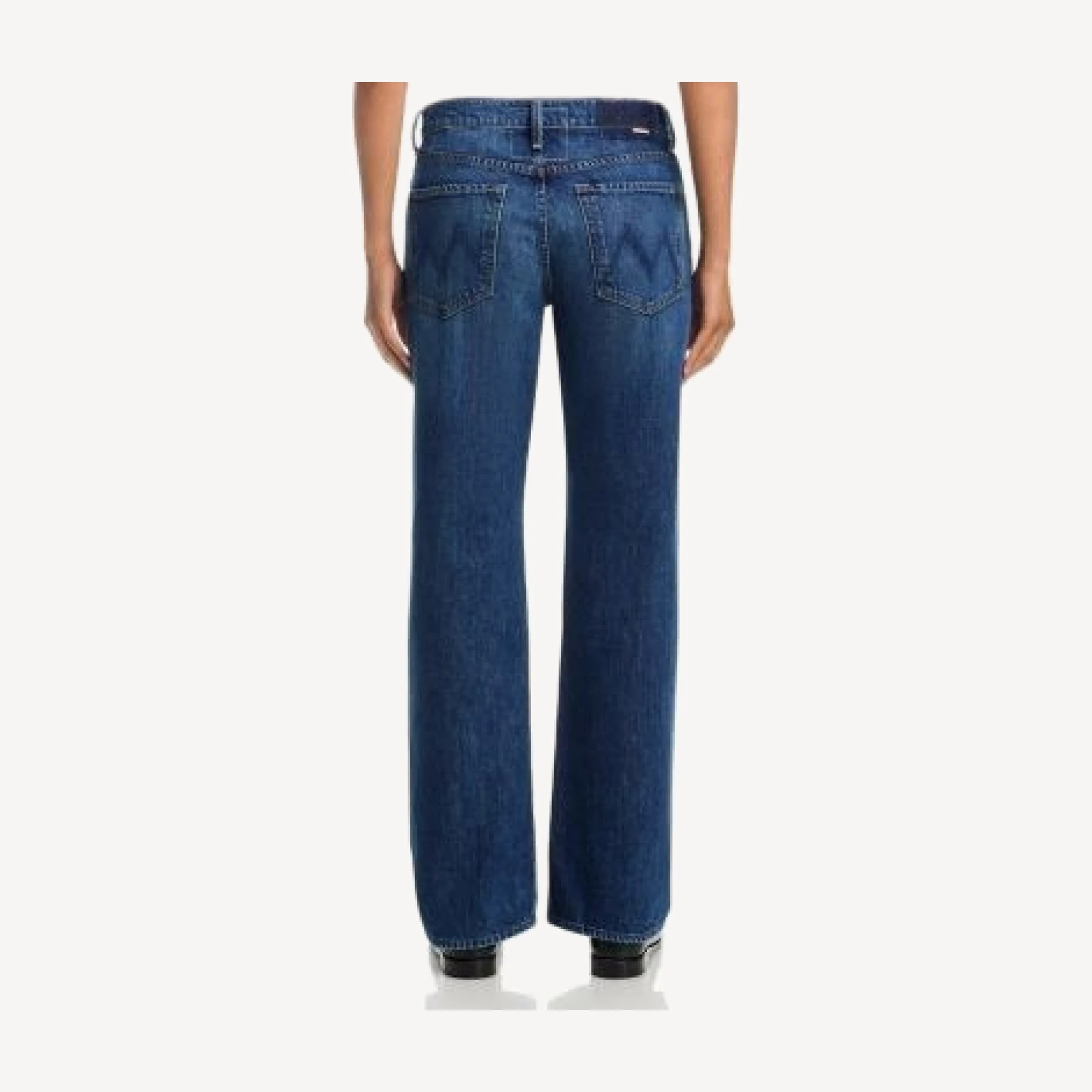 Mother The Bookie Mid Rise Twist Sneak Jeans in Did You Bring Me Anything