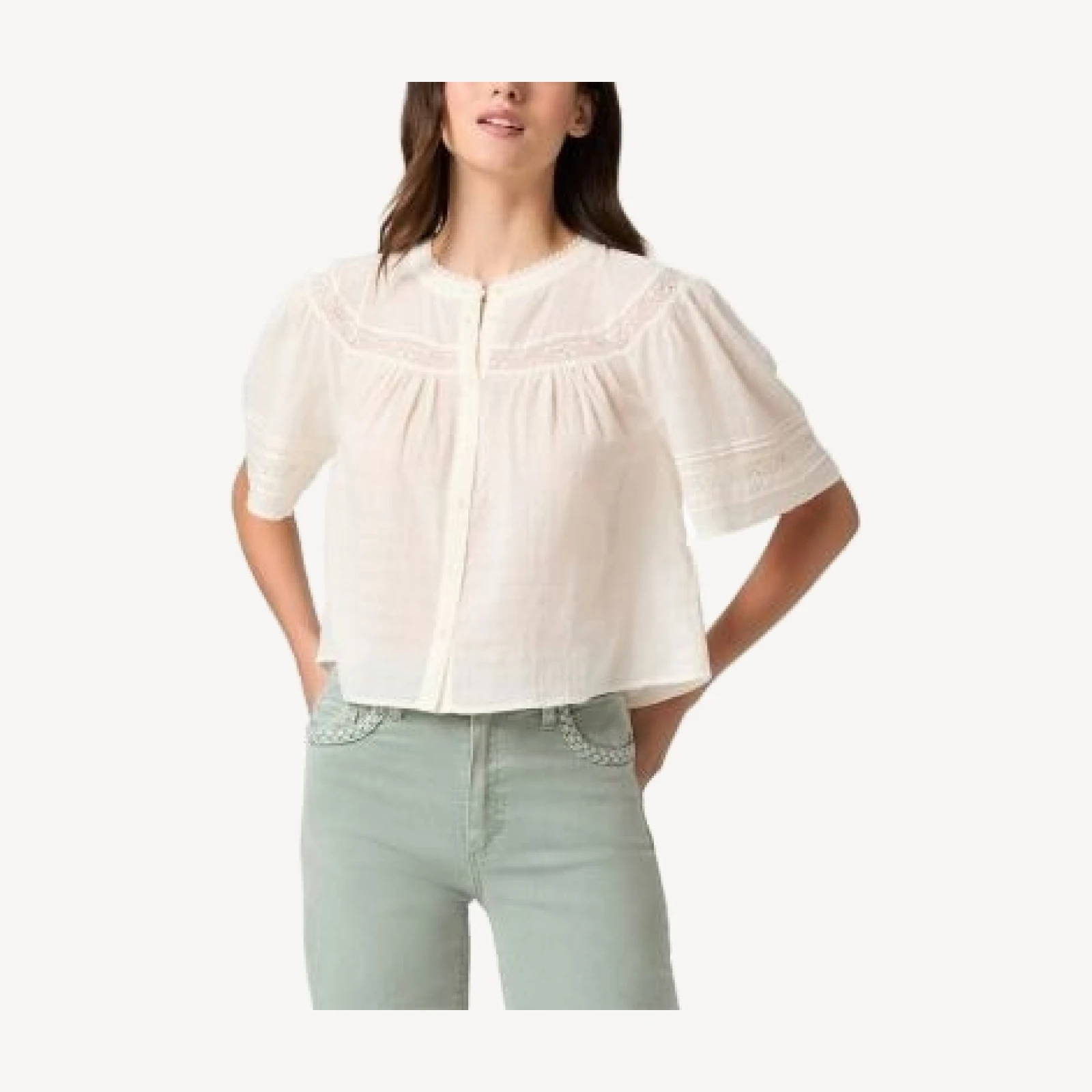 Paige Pasadena Button Front Blouse