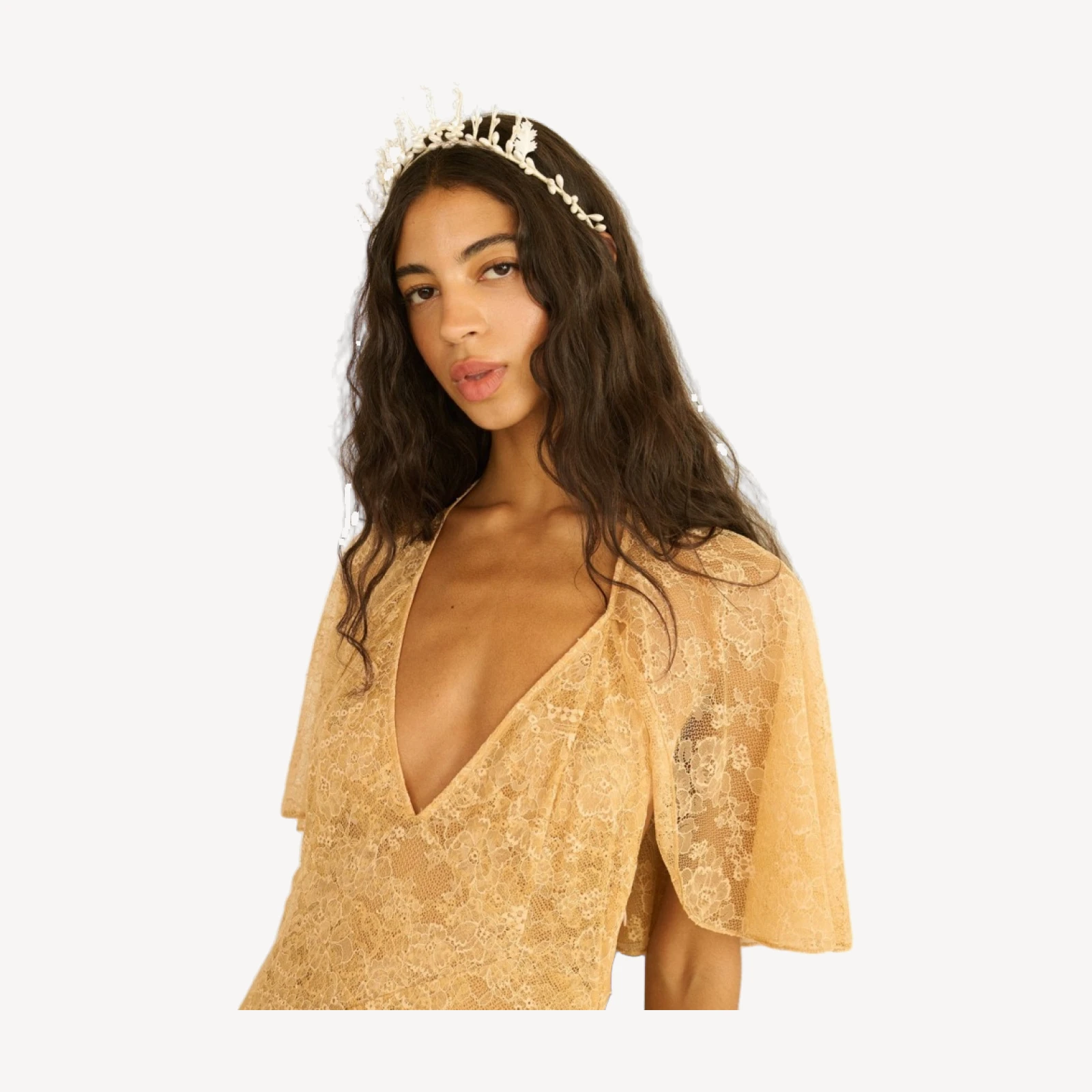 FAYE TIARA -- ANTIQUE PEARL