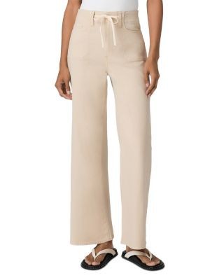 Paige Ari Drawstring Waist High Rise Ankle Jeans in Vintage Biscotti