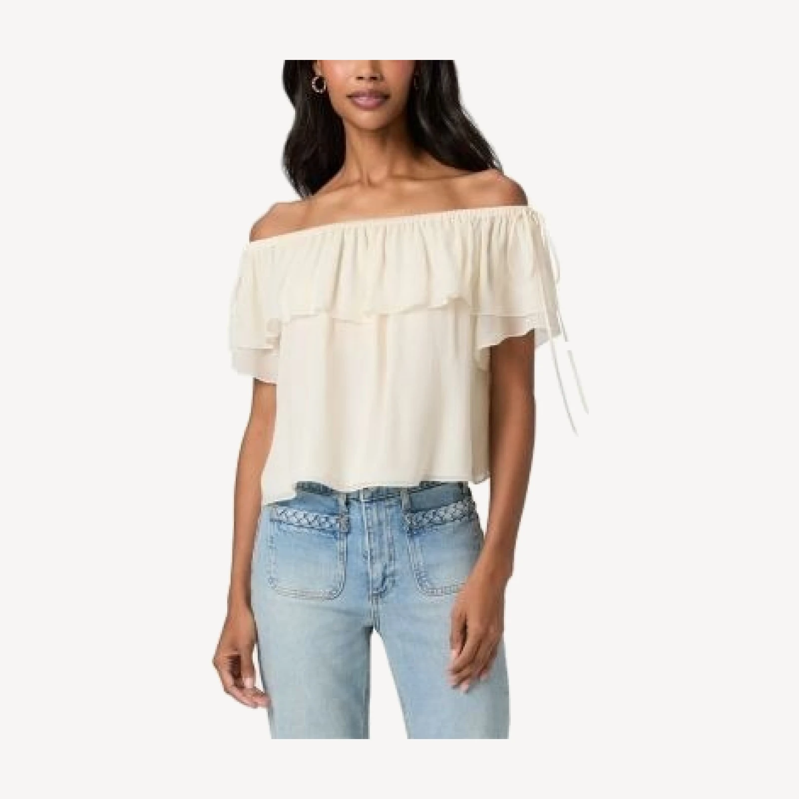 Paige Golden Off-the-Shoulder Top